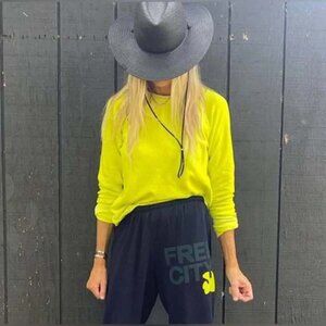 FreeCity Lucky Rabbits Raglan Crew Sweatshirt
